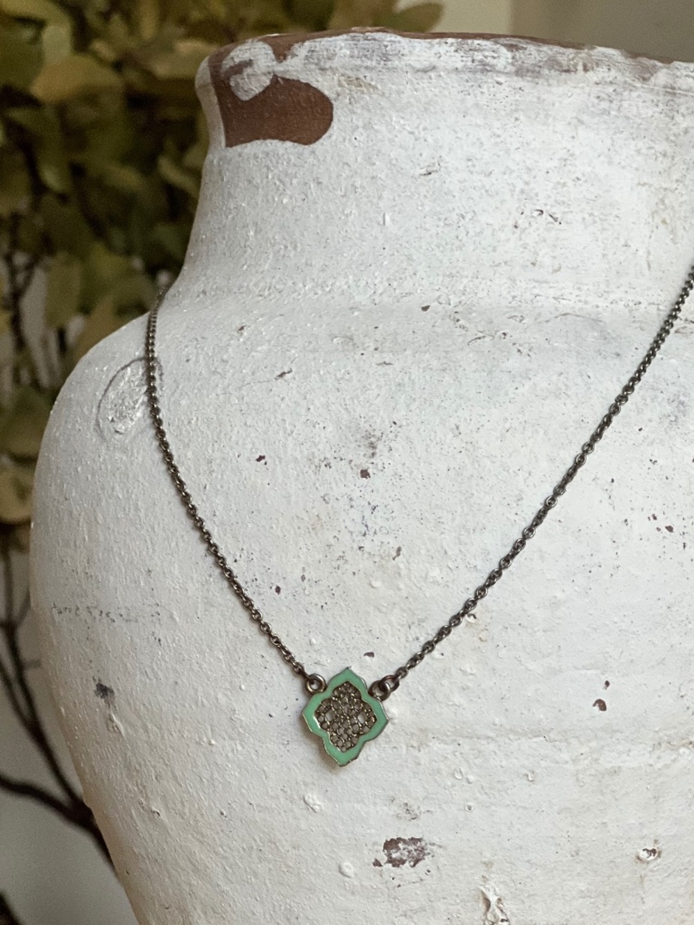 Moroccan Turquoise and Gold Necklace